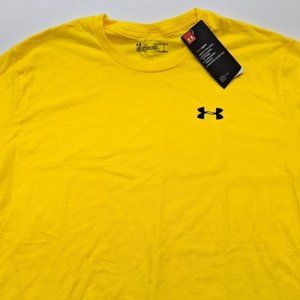 UnderArmour HeatGear Short Sleeve Men's T-shirt, Front Side, Black Logo